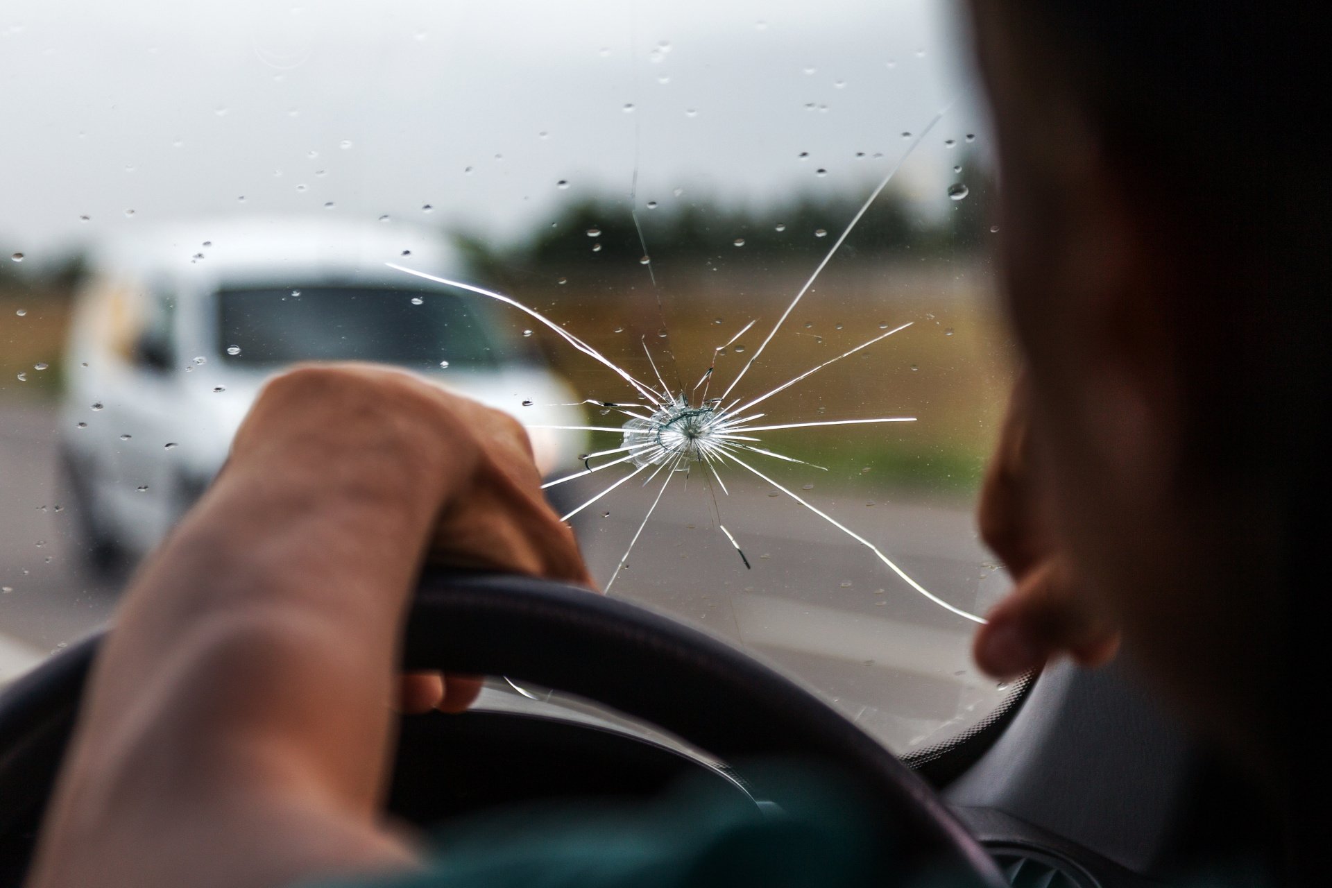 Damaged vehicle glass in need of replacement